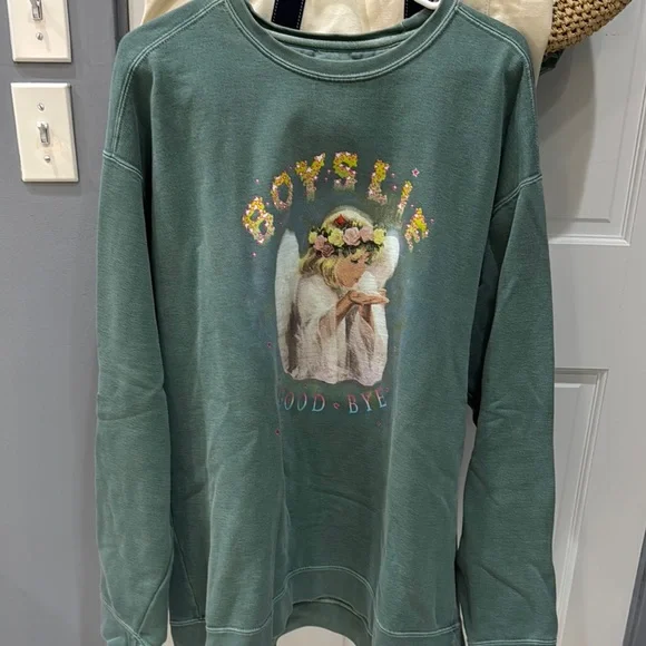 Boys Lie Green Graphic Sweatshirt - Picture 1 of 3